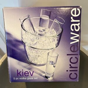 New Circleware Kiev 5-Piece Vodka Glass Set - Clear